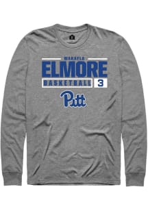 MaKayla Elmore Rally Mens Graphite Pitt Panthers NIL Stacked Box Tee