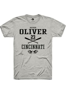 Brendin Oliver Ash Cincinnati Bearcats NIL Sport Icon Short Sleeve T Shirt