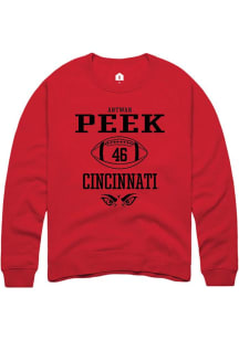 Antwan Peek Rally Mens Red Cincinnati Bearcats NIL Sport Icon Crew Sweatshirt