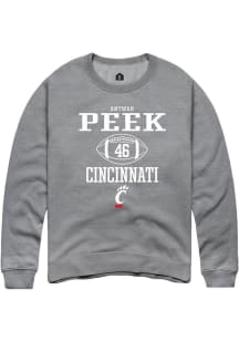 Antwan Peek Rally Mens Graphite Cincinnati Bearcats NIL Sport Icon Crew Sweatshirt