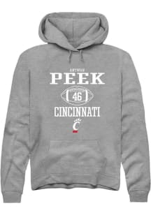 Antwan Peek Rally Mens Graphite Cincinnati Bearcats NIL Sport Icon Hooded Sweatshirt