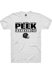 Antwan Peek White Cincinnati Bearcats NIL Stacked Box Short Sleeve T Shirt