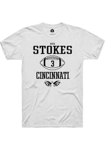 Kye Stokes  Cincinnati Bearcats White Rally NIL Sport Icon Short Sleeve T Shirt