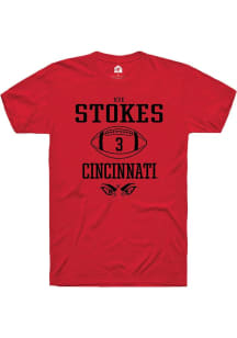 Kye Stokes  Cincinnati Bearcats Red Rally NIL Sport Icon Short Sleeve T Shirt