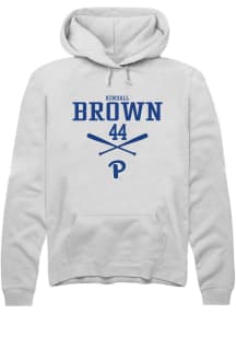 Kendall Brown Rally Mens White Pitt Panthers NIL Sport Icon Hooded Sweatshirt