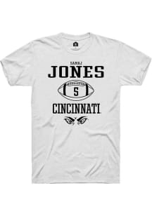 Samaj Jones  Cincinnati Bearcats White Rally NIL Sport Icon Short Sleeve T Shirt