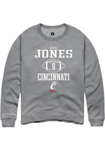 Samaj Jones  Rally Cincinnati Bearcats Mens Graphite NIL Sport Icon Long Sleeve Crew Sweatshirt