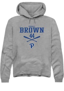 Kendall Brown  Rally Pitt Panthers Mens Grey NIL Sport Icon Long Sleeve Hoodie