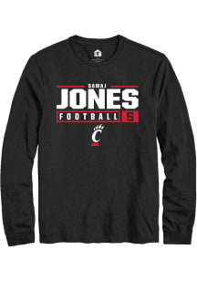 Samaj Jones  Cincinnati Bearcats  Rally NIL Stacked Box Long Sleeve T Shirt