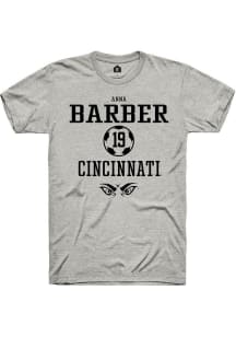 Anna Barber  Cincinnati Bearcats Ash Rally NIL Sport Icon Short Sleeve T Shirt