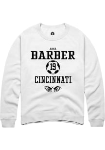 Anna Barber  Rally Cincinnati Bearcats Mens White NIL Sport Icon Long Sleeve Crew Sweatshirt