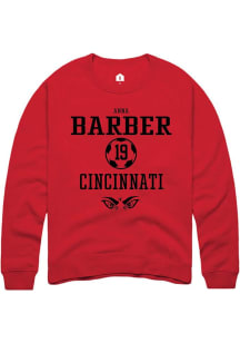 Anna Barber  Rally Cincinnati Bearcats Mens Red NIL Sport Icon Long Sleeve Crew Sweatshirt