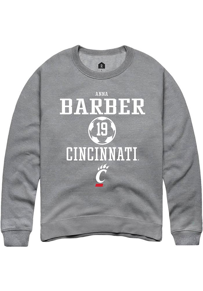 Anna Barber  Rally Cincinnati Bearcats Mens Graphite NIL Sport Icon Long Sleeve Crew Sweatshirt