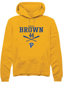 Kendall Brown  Rally Pitt Panthers Mens Gold NIL Sport Icon Long Sleeve Hoodie