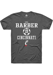 Anna Barber  Cincinnati Bearcats Dark Grey Rally NIL Sport Icon Short Sleeve T Shirt