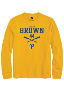 Kendall Brown  Pitt Panthers Gold Rally NIL Sport Icon Long Sleeve T Shirt