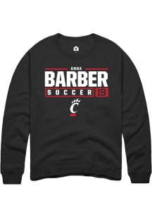 Anna Barber  Rally Cincinnati Bearcats Mens  NIL Stacked Box Long Sleeve Crew Sweatshirt