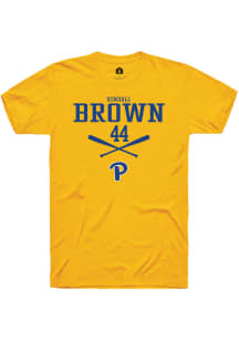 Kendall Brown  Pitt Panthers Gold Rally NIL Sport Icon Short Sleeve T Shirt