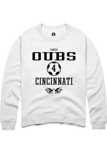 Carly Oubs  Rally Cincinnati Bearcats Mens White NIL Sport Icon Long Sleeve Crew Sweatshirt