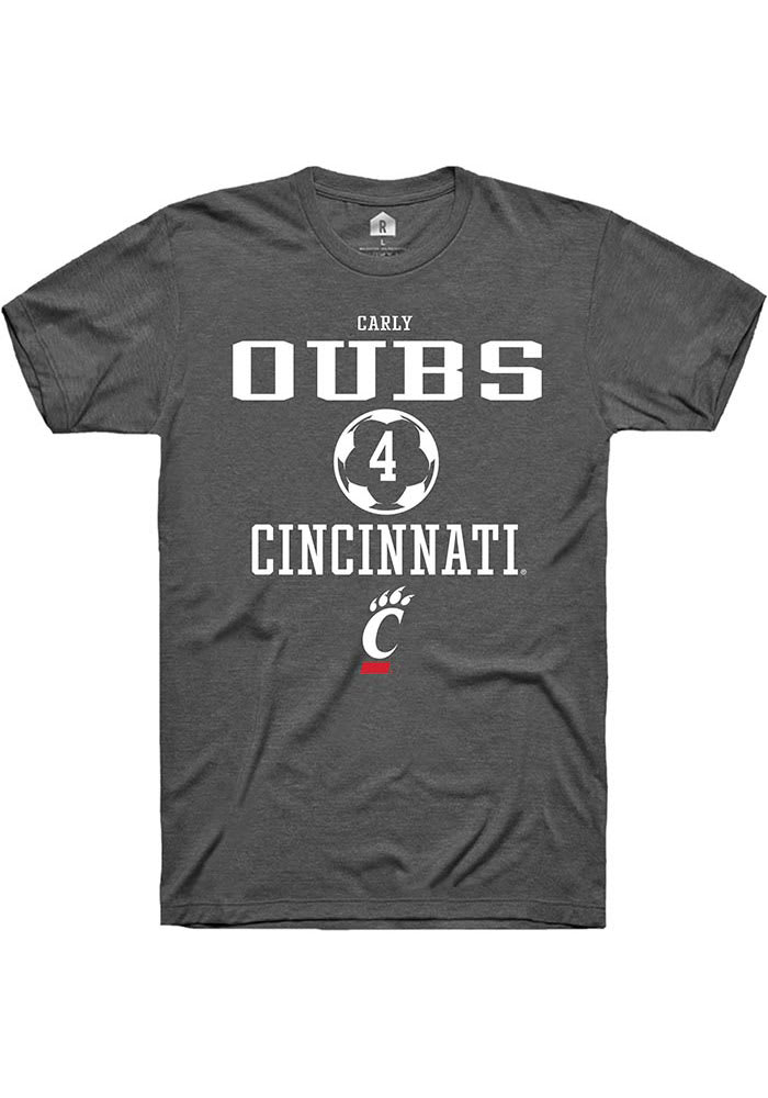 Carly Oubs  Cincinnati Bearcats Dark Grey Rally NIL Sport Icon Short Sleeve T Shirt