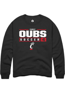 Carly Oubs  Rally Cincinnati Bearcats Mens  NIL Stacked Box Long Sleeve Crew Sweatshirt