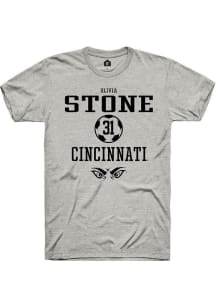 Olivia Stone Ash Cincinnati Bearcats NIL Sport Icon Short Sleeve T Shirt