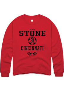 Olivia Stone Rally Mens Red Cincinnati Bearcats NIL Sport Icon Crew Sweatshirt