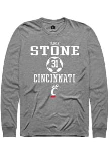 Olivia Stone Rally Mens Graphite Cincinnati Bearcats NIL Sport Icon Tee