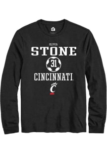 Olivia Stone Rally Mens Black Cincinnati Bearcats NIL Sport Icon Tee