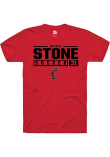 Olivia Stone Red Cincinnati Bearcats NIL Stacked Box Short Sleeve T Shirt