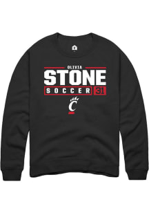 Olivia Stone Rally Mens  Cincinnati Bearcats NIL Stacked Box Crew Sweatshirt