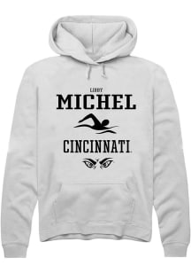 Libby Michel Rally Mens White Cincinnati Bearcats NIL Sport Icon Hooded Sweatshirt