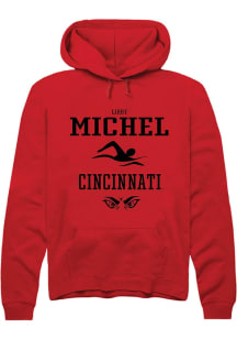 Libby Michel Rally Mens Red Cincinnati Bearcats NIL Sport Icon Hooded Sweatshirt