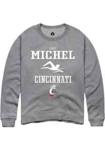 Libby Michel Rally Mens Graphite Cincinnati Bearcats NIL Sport Icon Crew Sweatshirt