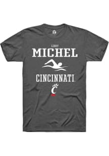 Libby Michel Dark Grey Cincinnati Bearcats NIL Sport Icon Short Sleeve T Shirt