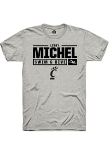 Libby Michel Ash Cincinnati Bearcats NIL Stacked Box Short Sleeve T Shirt