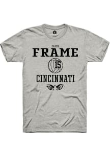 Faith Frame  Cincinnati Bearcats Ash Rally NIL Sport Icon Short Sleeve T Shirt