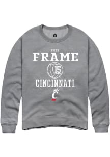 Faith Frame  Rally Cincinnati Bearcats Mens Graphite NIL Sport Icon Long Sleeve Crew Sweatshirt