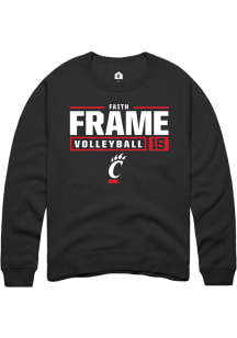 Faith Frame  Rally Cincinnati Bearcats Mens  NIL Stacked Box Long Sleeve Crew Sweatshirt