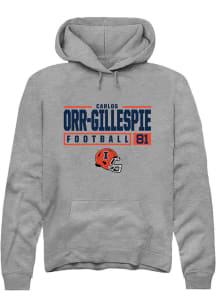 Carlos Orr-Gillespie Rally Mens Graphite Illinois Fighting Illini NIL Stacked Box Hooded Sweatsh..