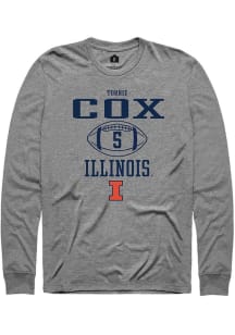 Torrie Cox Rally Mens Graphite Illinois Fighting Illini NIL Sport Icon Tee