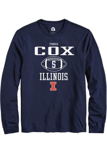 Torrie Cox Rally Mens Navy Blue Illinois Fighting Illini NIL Sport Icon Tee