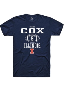 Torrie Cox Navy Blue Illinois Fighting Illini NIL Sport Icon Short Sleeve T Shirt