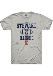 Zafir Stewart Ash Illinois Fighting Illini NIL Sport Icon Short Sleeve T Shirt