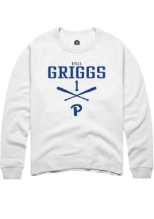 Kylie Griggs Rally Mens White Pitt Panthers NIL Sport Icon Crew Sweatshirt