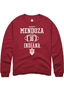 Alberto Mendoza  Rally Indiana Hoosiers Mens Red NIL Sport Icon Long Sleeve Crew Sweatshirt
