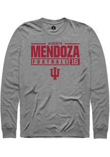 Alberto Mendoza Rally Mens Graphite Indiana Hoosiers NIL Stacked Box Tee