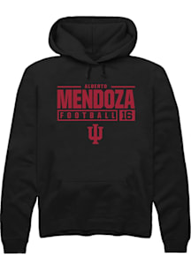 Alberto Mendoza  Rally Indiana Hoosiers Mens Black NIL Stacked Box Long Sleeve Hoodie