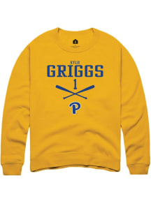 Kylie Griggs Rally Mens Gold Pitt Panthers NIL Sport Icon Crew Sweatshirt