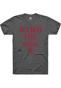 Caleb King Dark Grey Indiana Hoosiers NIL Sport Icon Short Sleeve T Shirt